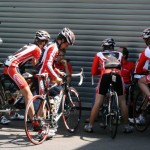 Teambesprechung vorm Rennen