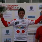 Ron bei der Siegerehrung als Gewinner des Bergtrikots bei der Int. 3-Etappenfahrt in Frankfurt